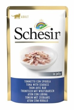 SCHESIR in jelly Tuna with seabass - wet cat food - 85 g