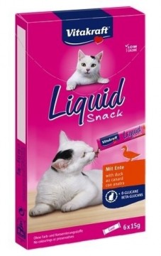 VITAKRAFT Liquid Snack Duck - cat treats - 6 x 15g