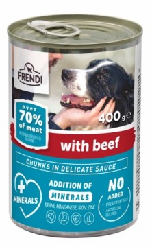 FRENDI with Beef chunks in delicate sauce - wet dog food - 400g