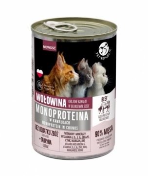 Petrepublic PET REPUBLIC Monoprotein Beef in sauce - wet cat food - 400g