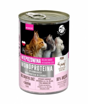 PET REPUBLIC Monoprotein Pork in sauce - wet cat food - 400g