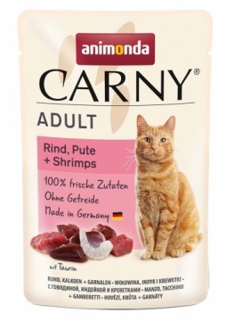 ANIMONDA Carny Adult Beef, turkey and shrimps - wet cat food - 85g