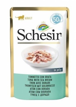 SCHESIR in jelly Tuna with sea bream - wet cat food - 50 g