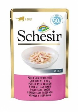 SCHESIR in jelly Chicken with ham - wet cat food - 50 g