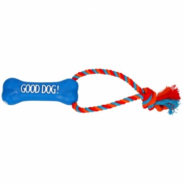 DINGO Rope with blue bone - dog toy - 13 cm