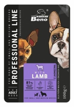 SUPER BENO Adult Small and medium Lamb - wet dog food - 100 g