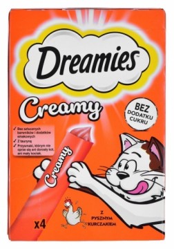 DREAMIES Creamy Chicken - cat treats - 4x10 g