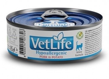 FARMINA Vet Life Hypoallergenic Pork & Potato - wet cat food - 85 g