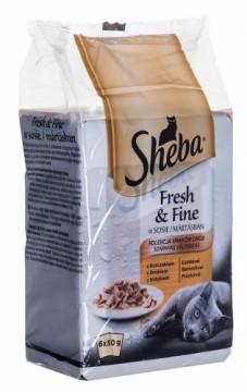 Sheba Fresh & Fine Mini Poultry Dishes in Sauce 6 x 50g