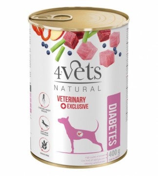 4VETS Natural Diabetes Dog  - wet dog food - 400 g