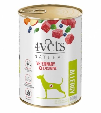 4VETS Natural Allergy Lamb Dog - wet dog food - 400 g