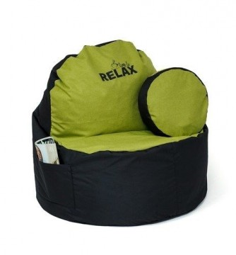 Go Gift Sako bag pouffe Coffee black-olive XXL 120 x 80 cm