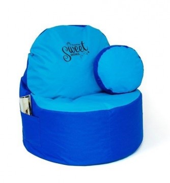 Sako sack pouffe Coffee cornflower-blue XXL 120 x 80 cm