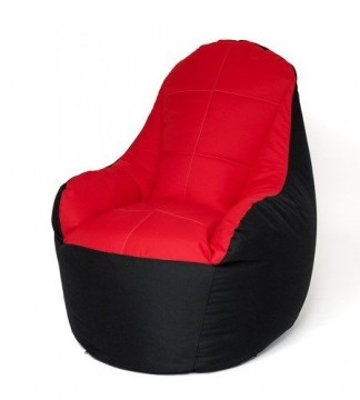 Go Gift Sako Boss sack pouffe black-red XXL 140 x 90 cm