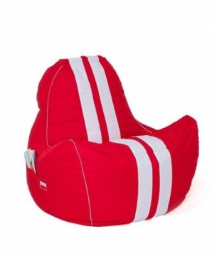 Ferrari red-white XXL 140 x 100 cm Sako bag pouffe