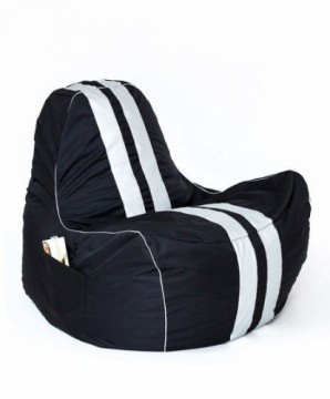 Sako bag pouffe Ferrari black and white XXL 140 x 100 cm