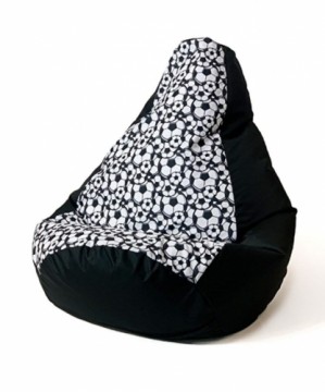 Sako bag pouffe Pear print black-ball XXL 140 x 100 cm