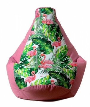 Sako bag pouffe Pear print pink-flaming XXL 140 x 100 cm