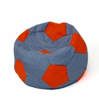 Soccer Sako bag pouffe grey-red L 80 cm