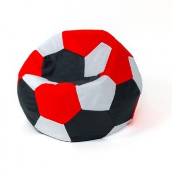 Sako bag pouffe ball white-black-red XXL 140 cm