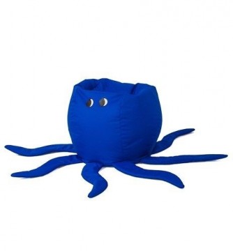 Octopus blue Sako bag pouffe L 80 x 80 cm