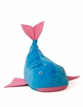 Sako bag pouffe Whale blue-pink L 110 x 80 cm