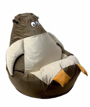 Go Gift Sako sack pouffe Sowa brown-beige XL 130 x 90 cm