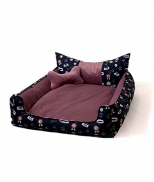 GO GIFT Dog and cat bed XXL - pink - 110x90x18 cm