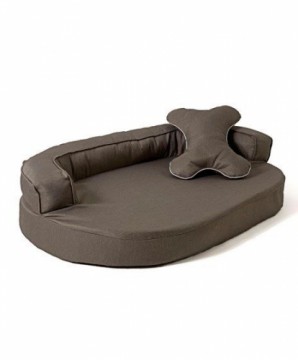 GO GIFT Oval sofa - pet bed brown - 100 x 65 x 10 cm