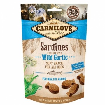 CARNILOVE Semi Moist Snack Sardines Enriched With Wild Garlic - Dog treat with sardines and garlic - 200 g