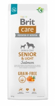 BRIT Care Senior&Light Salmon - dry dog food - 12 kg