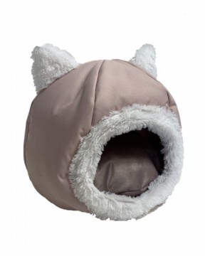 GO GIFT cat bed - beige - 40x40x34 cm