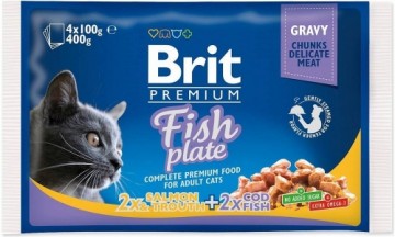 BRIT Premium Cat Fish Plate - wet cat food - 4x100g