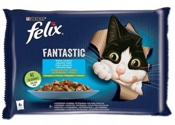 Felix Fantastic country flavors in jelly, salmon, trout with vegetables -(4x 85 g)