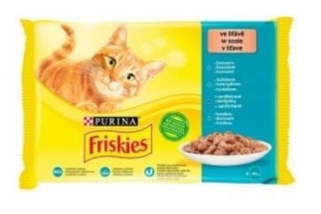 Friskies Fish Mix - wet cat food - 4x 85 g