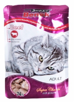 SUPER BENEK Beef in sauce - wet cat food - 100 g