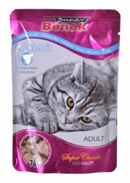 SUPER BENEK Rabbit in sauce - wet cat food - 100 g