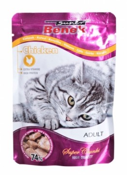 SUPER BENEK Chicken in sauce - wet cat food - 100 g