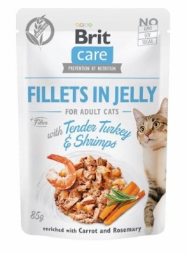 BRIT Care Fillets in Jelly - turkey and shrimp jelly - wet cat food - 85 g