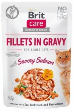 BRIT Care Fillets in Gravy salmon fillets in sauce - wet cat food - 85 g