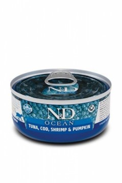 FARMINA N&D CAT OCEAN TUNA,COD,SHRIMP&PUMPKIN 70g