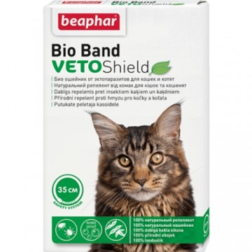 Pret blusām, ērcēm siksna kaķiem : Beaphar Bio Band Cat, 35 cm