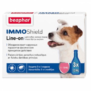 Flea, tick drops for dogs : Beaphar IMMO SHIELD LINE ON DOG Small 3*1.5ml