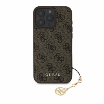 Guess 4G Charm Case for iPhone 16 Pro Max Tone on Tone Brown