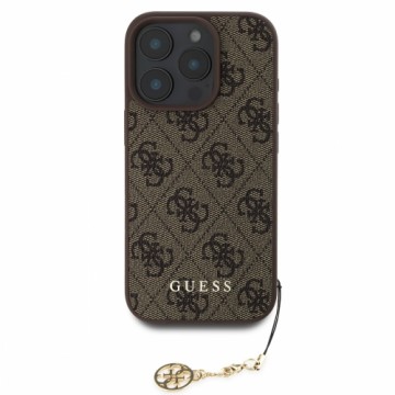 Guess 4G Charm Case for iPhone 16 Pro Tone on Tone Brown