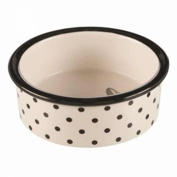 Bowl for animals, ceramic : Trixie Zentangle ceramic bowl, 0.3 l|ø 12 cm, white|black