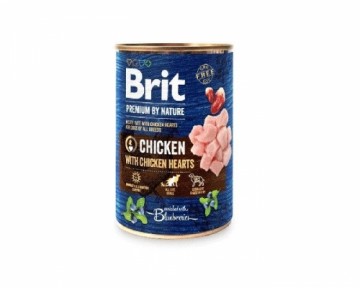 BRIT Premium By Nature Chicken and Hearts - wet dog food - 400 g