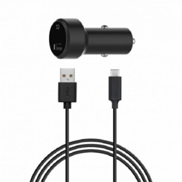 Ładowarka sam. Xqisit USB-USB-C 2,4A czarny|black 31528