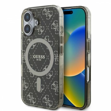 Guess GUHMP16SH4DTEW iPhone 16 6.1" brązowy|brown hardcase IML 4G Background MagSafe