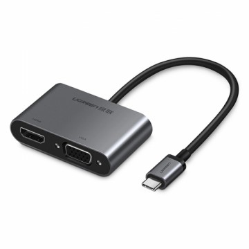 Ugreen CM162 50505 USB-C - HDMI | VGA | USB-A 3.0 | USB-C PD adapter - gray